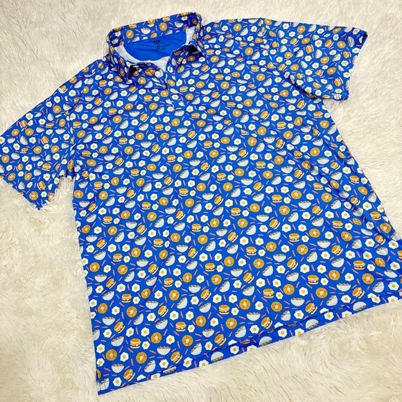 For The Birds “Breakfast Balls” Men's Golf Polo Size 2Xl - Picture 13 of 13